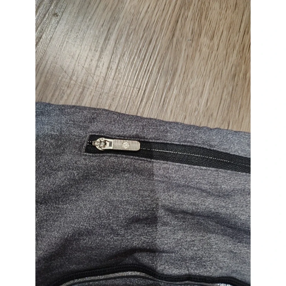 Lululemon Speed Up Sz 6 Tight Metallic Heathered Black Legging Pockets Yoga